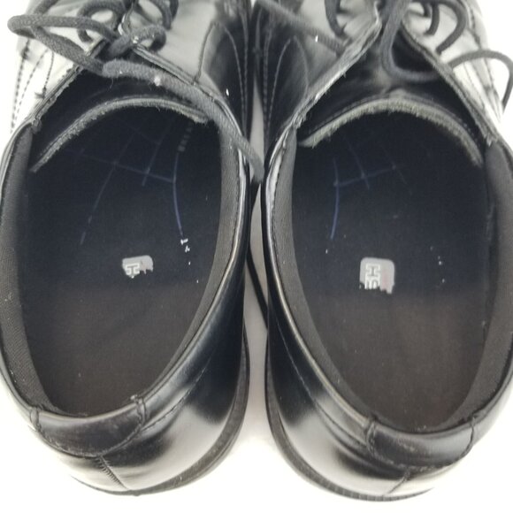✅Nunn Bush Men\'s 10M Slip Resistant Leather Oxford Shoes BLACK Comfort Lace Up